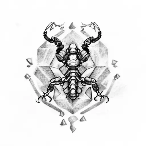 Scorpio With Scorpio Month Symbol