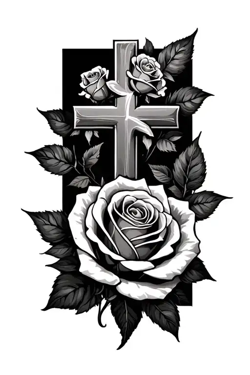 Roses With Cross