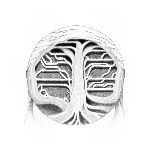 Electric Circuitry Inside A Tree Bark