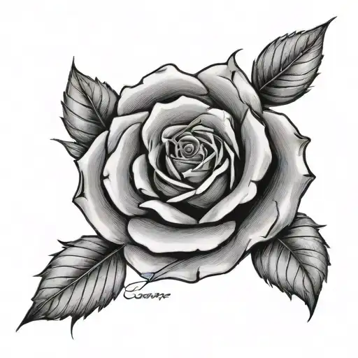Rose With Irelyn Name Written