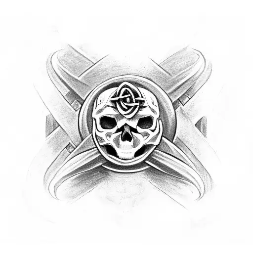 Skull With Triquetra Behind It