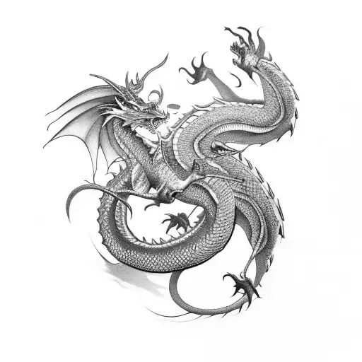Asian Dragon And Nordic Dragon Mixture