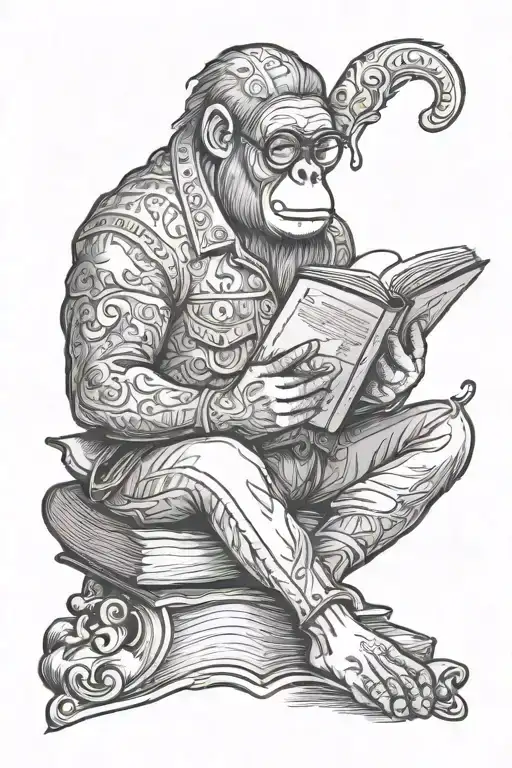 Banana Reading A Book