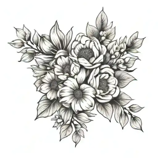 Bouquet Of Birth Flowers