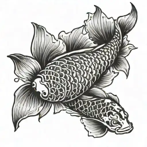 Koi Fish Swimming