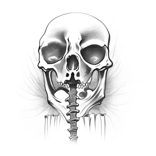 Full Skeleton Holding Out A Rose