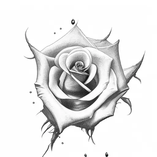 Rose Blooming Out Of A Martini Glass