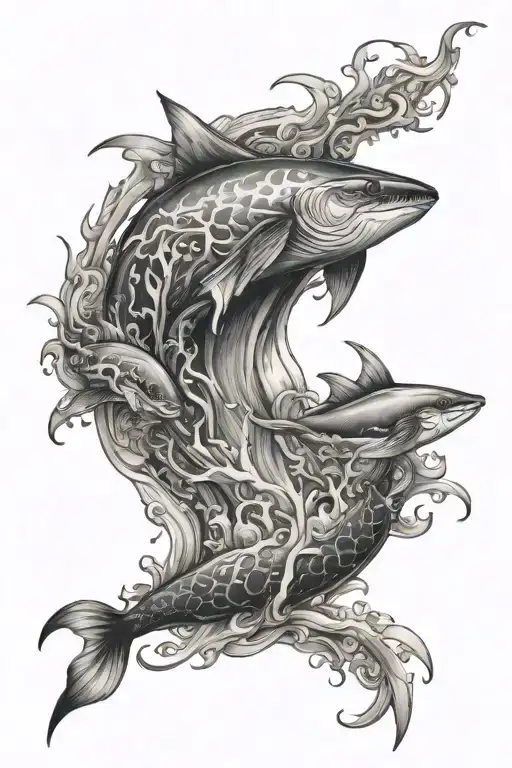 Soft Ocean Themed Sleeve