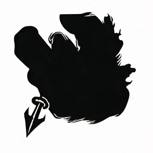 Rock Hand Sign With Anchor On Wrist