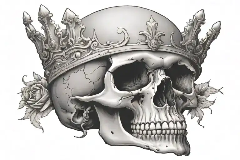 Skull Wearing A Crown