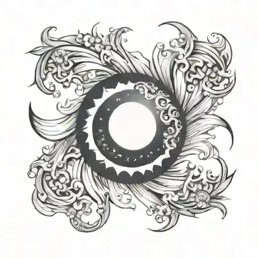 Sun Moon Wave Design