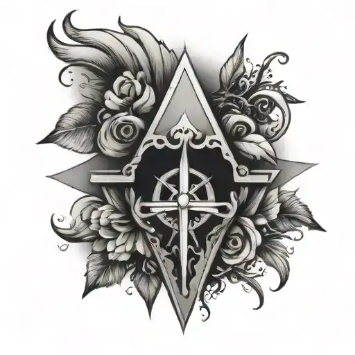 Wind Rose And Coffin