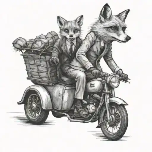 Fantastic Mr Fox Sidecar Scene