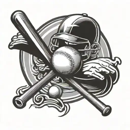 Baseball Ball And Baseball Bat