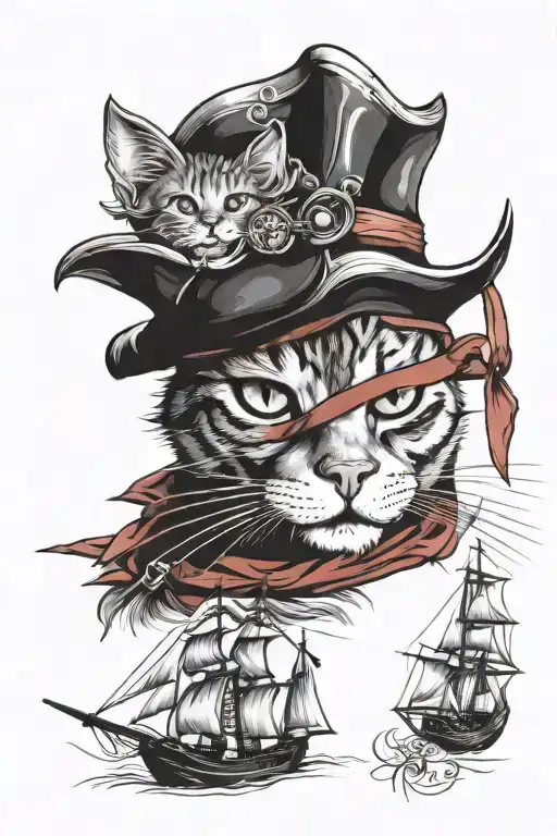 Pirate Cat And Red Eye