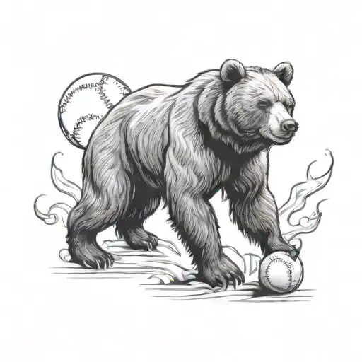 Bear With Baseball Jersey