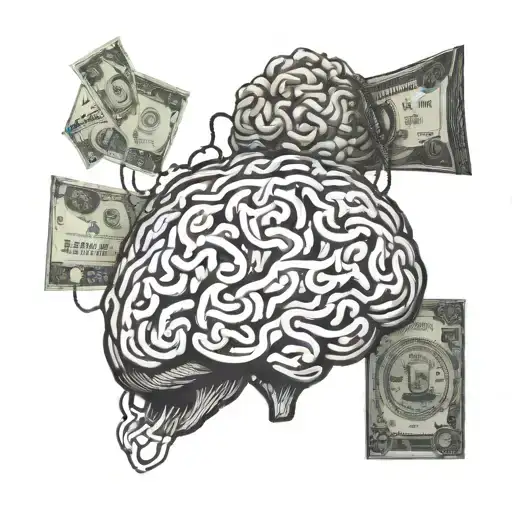A Bag Of Money Connected To A Brain Referring To Mind For Business