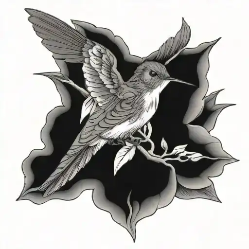 Sampaguita Humming Bird Rosemalling