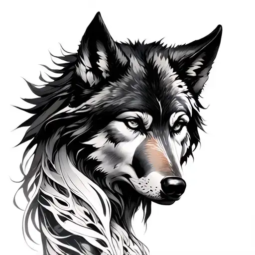 Hel Goddess With Wolf