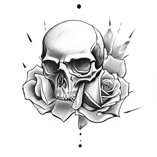 Skull With Rose