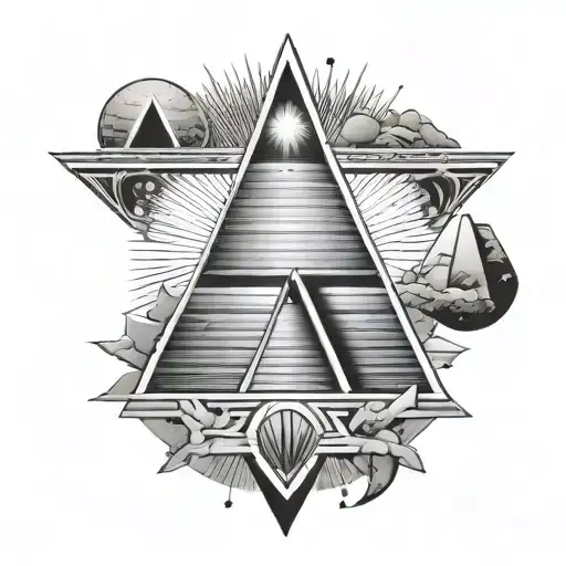 Galaxy Egypt Cross Pyramids Sun