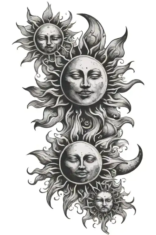 Moon And Sun On Two