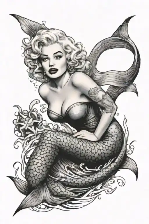 Marilyn Monroe As A Mermaid