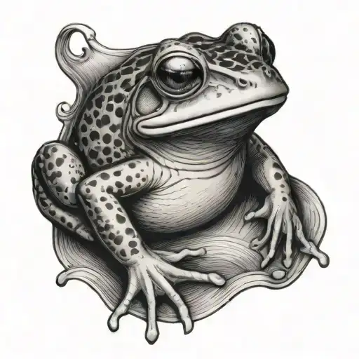 A Frog Sat In A Thimble