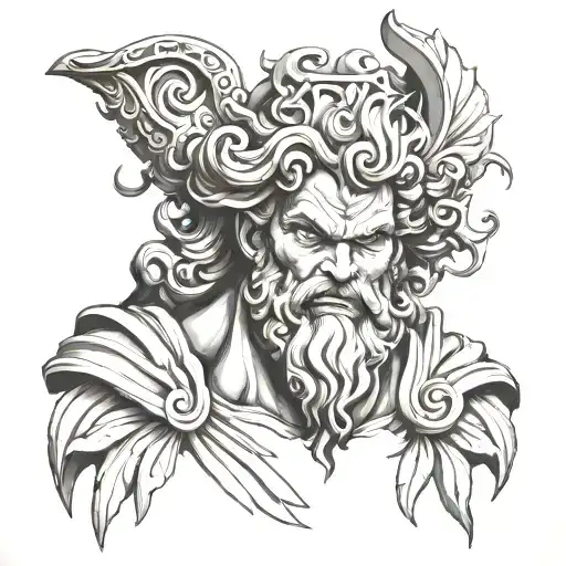 Broken Bust Of Greek God Hades