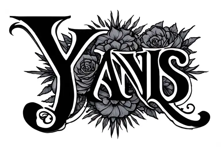 Tatoo Word 'Yanis' Cyrillique