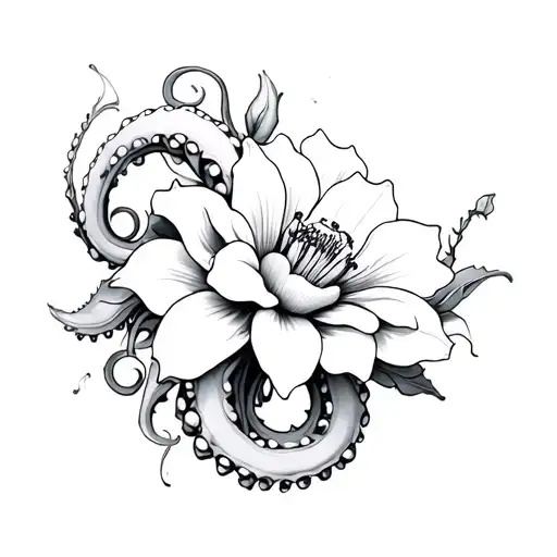 Kraken Flower Blooming Flower Surrounded