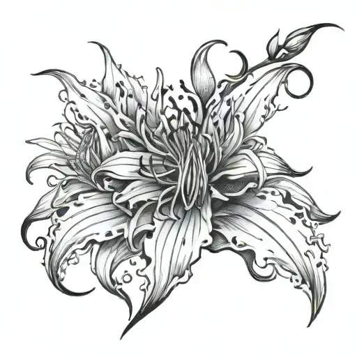 Live Mirror Dead And Live Doors Red Spider Lily