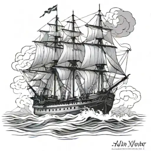 Hms Warrior In Battle