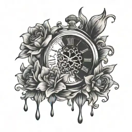 Flowers Clock Melting