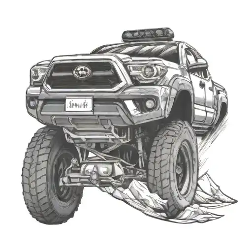 Toyota Tacoma Off Roading With Mountain In Background