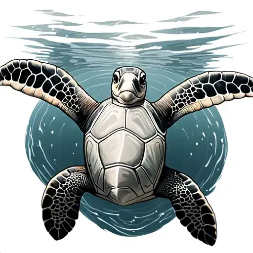 Sea Turtle Swimming