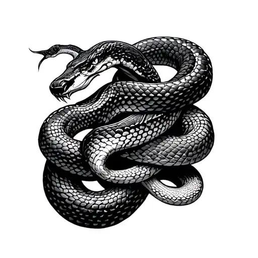 Habbya With Snake Intertwined