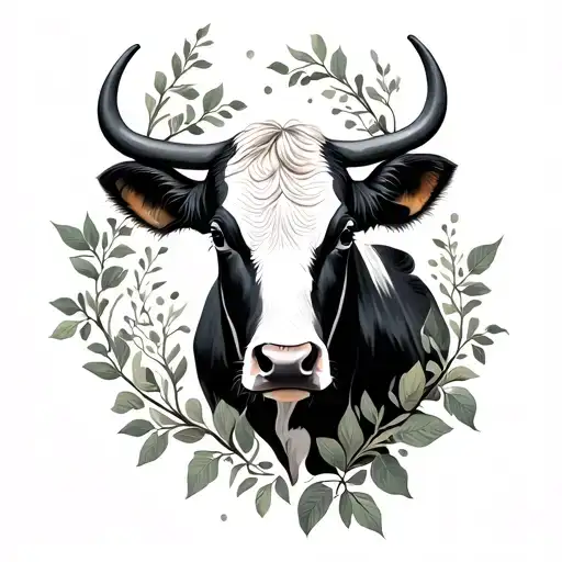 50 With Vines And Cow Print Intwine