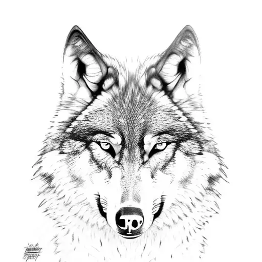 Wolf Standing And Watching