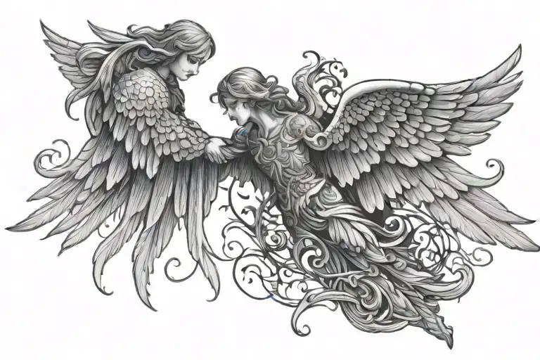 Angel Wings Spread Like Aziripgate And Crowley