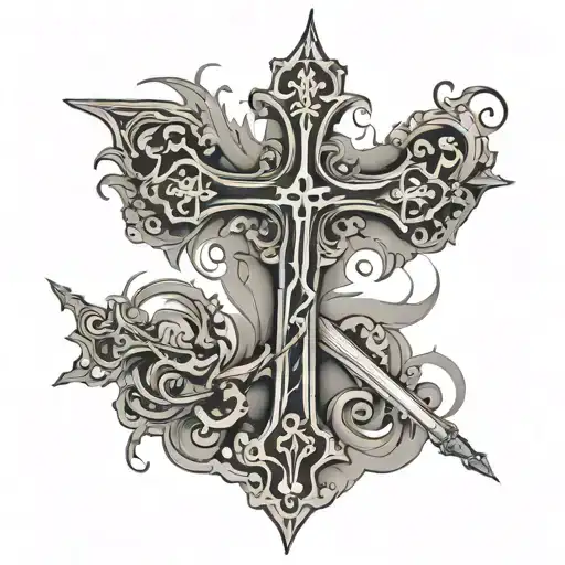 Swordthat Looks Like A Christian Cross