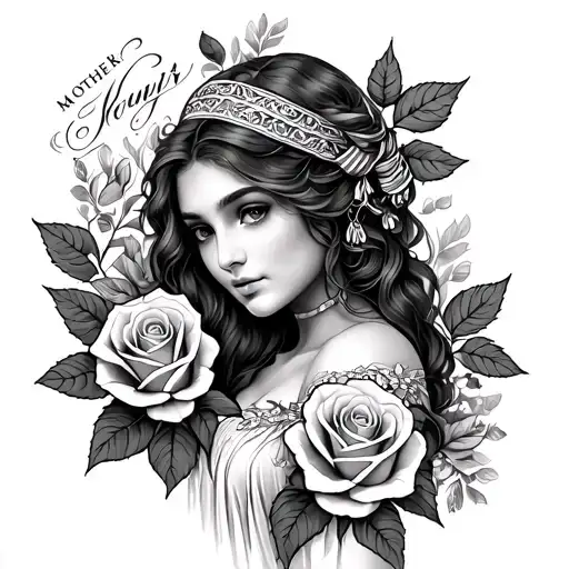 Mother Keeper With Roses Nd Name Nd Date Of Birth Nd 4Th Child