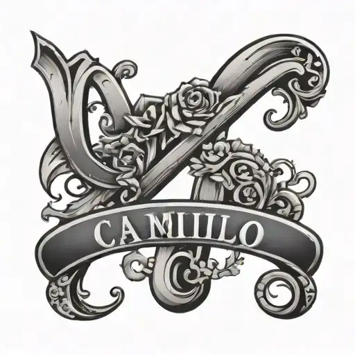 Create A Lettering Tattoo With The Name Camilo Just Letters