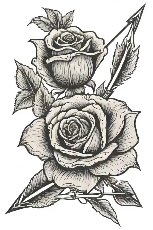 A Rose With An Arrow Instead Of A Stem