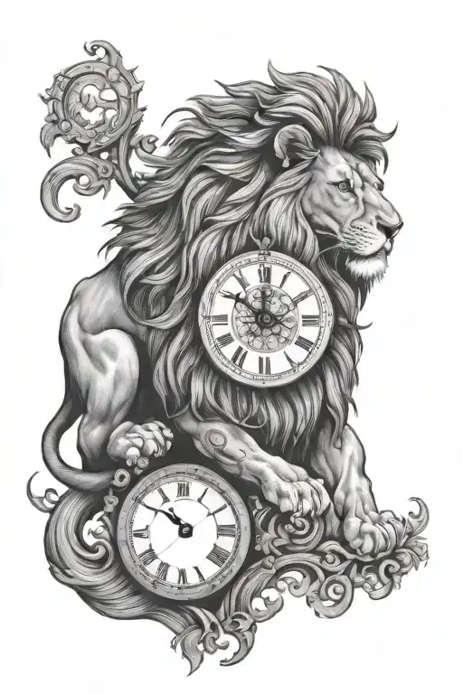 Lion And Clock