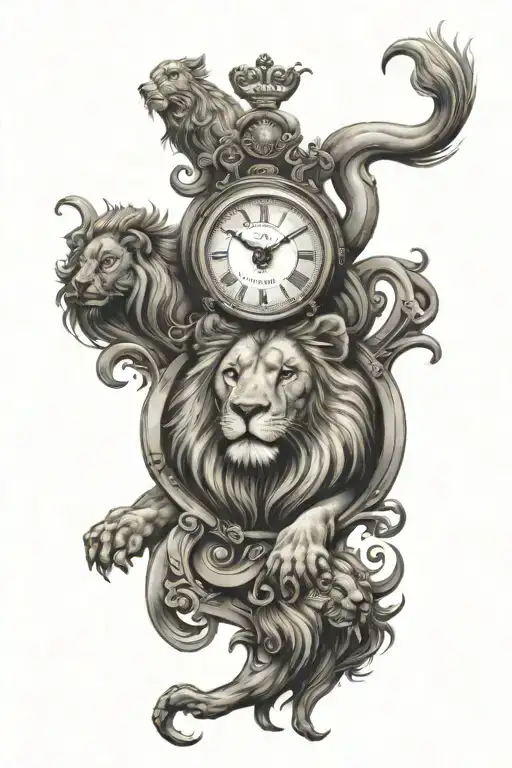 Lion And Clock