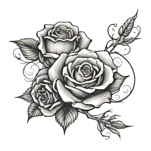 Name Sedricia Ellis With Rose Intertwined