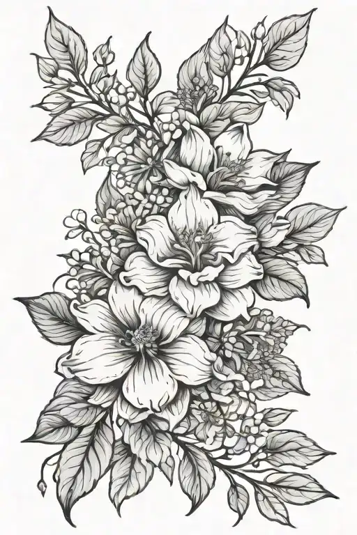 Birth Flower Intertwined