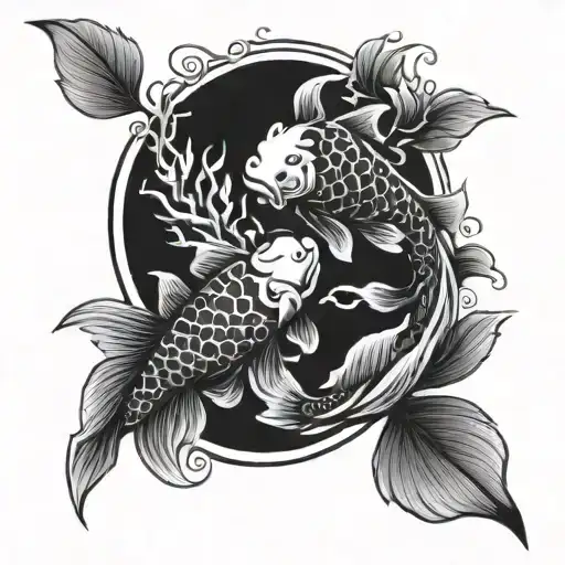 Ying Yang Koi Fish