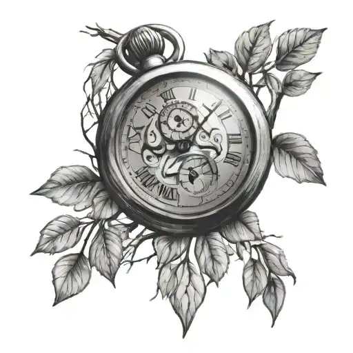 Stopwatch Inside Of A Tree